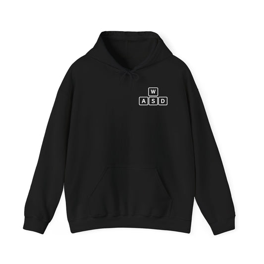 WASD Keys hoodie | Can't Talk I'm Gaming hoodie BLK/WHT