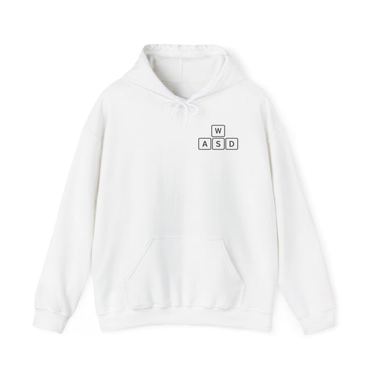WASD Keys hoodie | Can't Talk I'm Gaming hoodie BLK/WHT